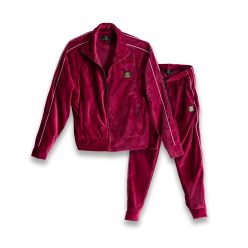 Bordó bársony melegítőszett